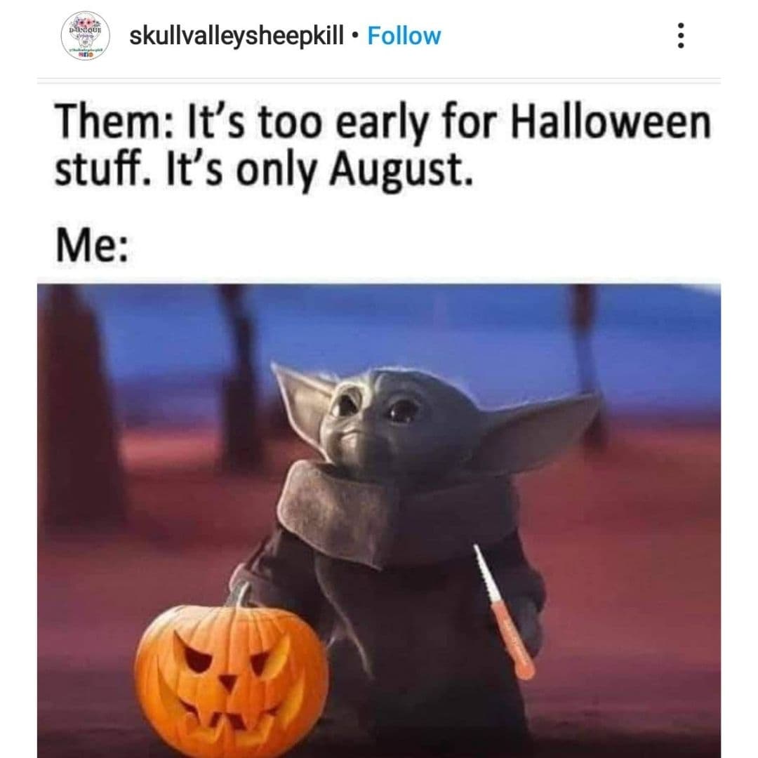 Baby Yoda Halloween Meme
