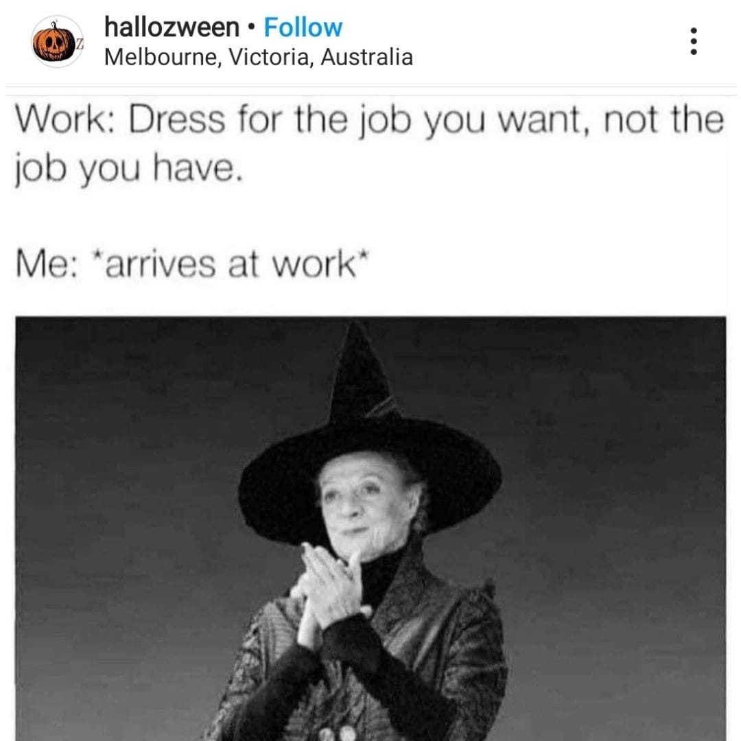 The Working Witch Halloween Meme