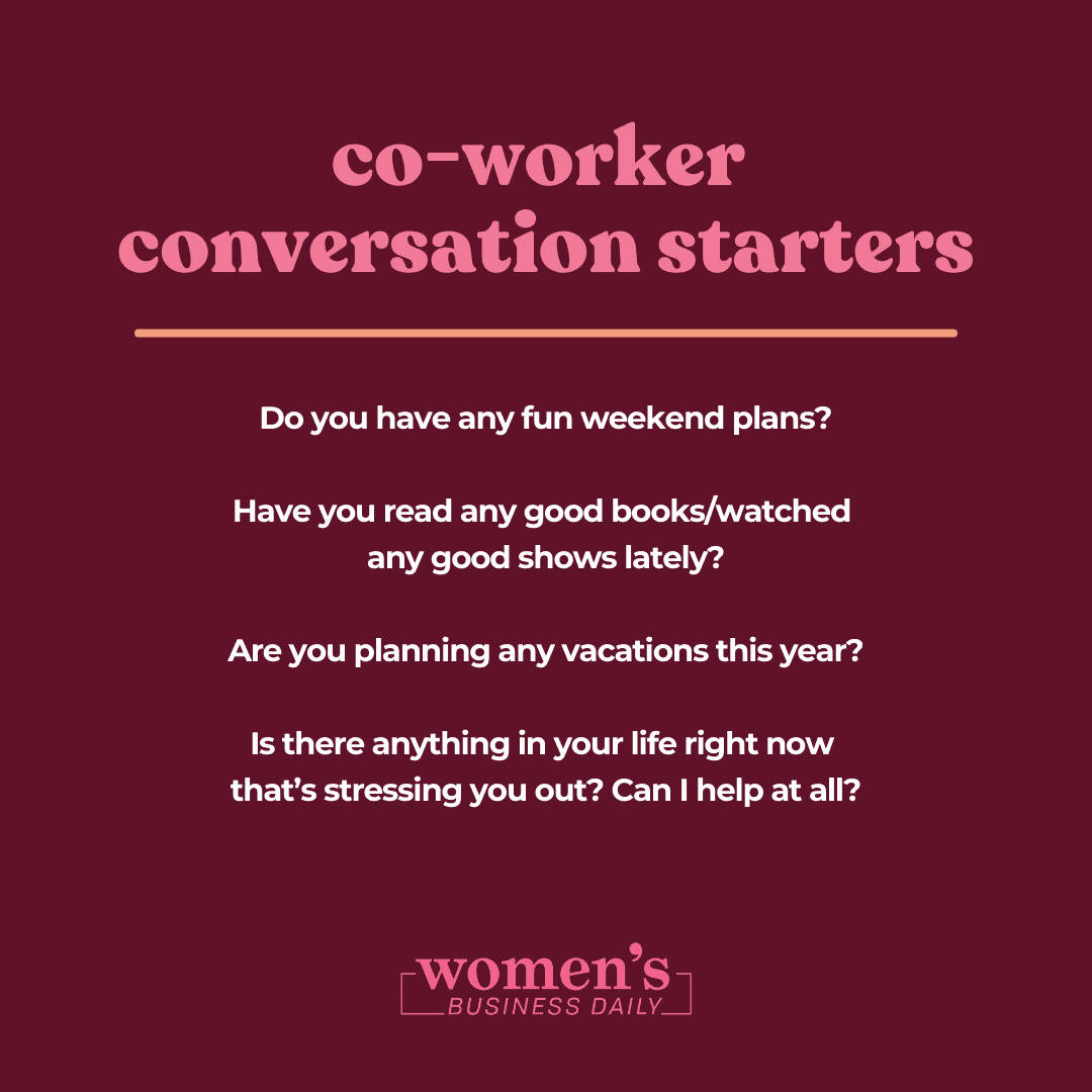 co-worker  conversation starters